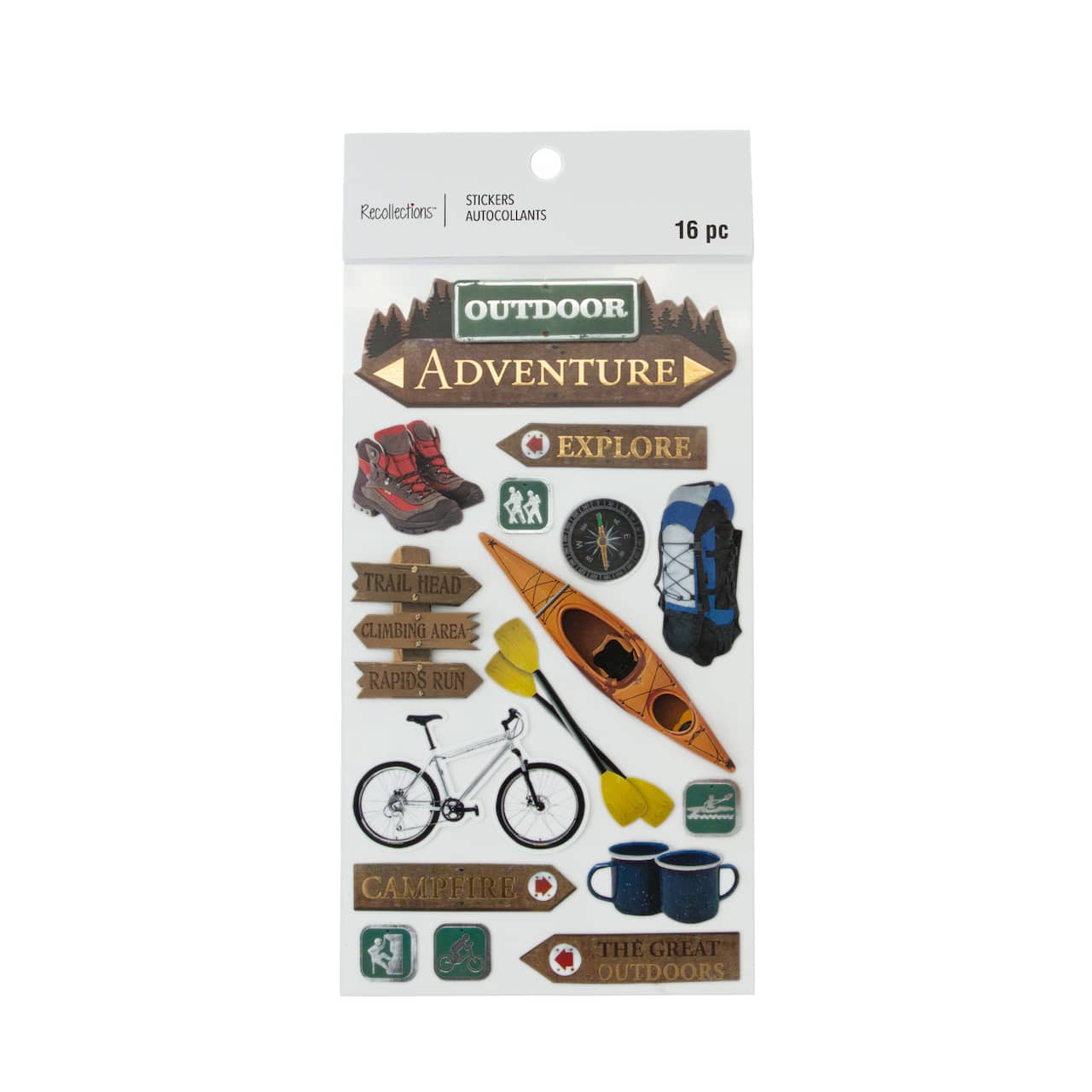 12 Pack: Outdoor Adventure Stickers by Recollection™